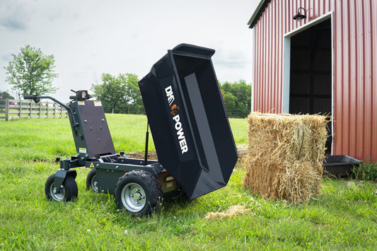 DK2 OPD812 Electric Dump Cart Self-Driving 8 cu. ft. 1100 lbs Capacity 12V New - OPD812