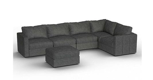 Lovesac – 6 Seats + 8 Sides Corded Velvet &amp; Standard Foam – Charcoal Grey - SKU_1773036368912_570
