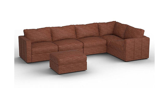 Lovesac – 6 Seats + 8 Sides Rained Chenille &amp; Lovesoft – Terracotta - 1772611577156_885