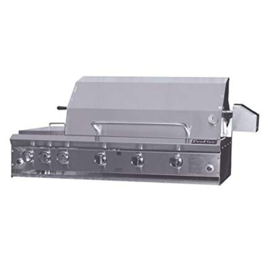 ProFire Briquette Series 48-Inch Built-In Infrared Hybrid Grill With Rotisserie & Double Side Burner - BQPF48RSIH-P