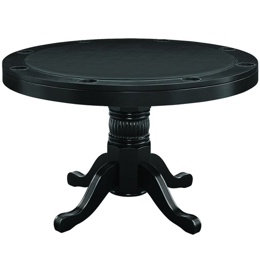 RAM Game Room 48" Texas Hold'em Game Table With Dining Top - GTBL48 BLK