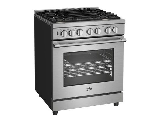 BEKO 30" in Stainless Steel Pro-Style Gas Range in Stainless Steel - PRGR34552SS
