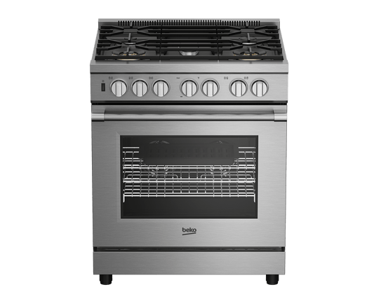 BEKO 30" in Stainless Steel Pro-Style Gas Range in Stainless Steel - PRGR34552SS