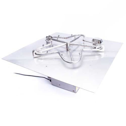 HPC 42″ Square Flat Pan Torpedo Burner Electronic Ignition System - TOR-42FSSEI-SQ-120VAC-NG