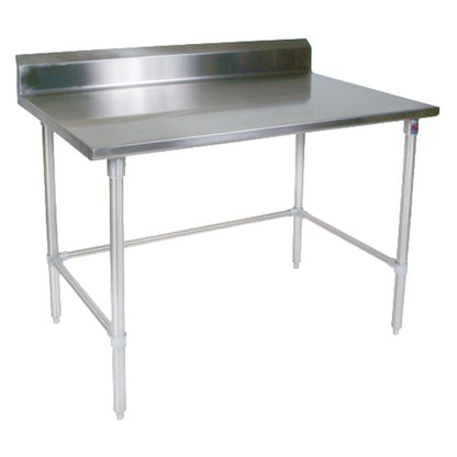 John Boos ST6R5-24108SBK Open Base 108"W x 24"D Stainless Steel Work Table - JBST6R524108SBK